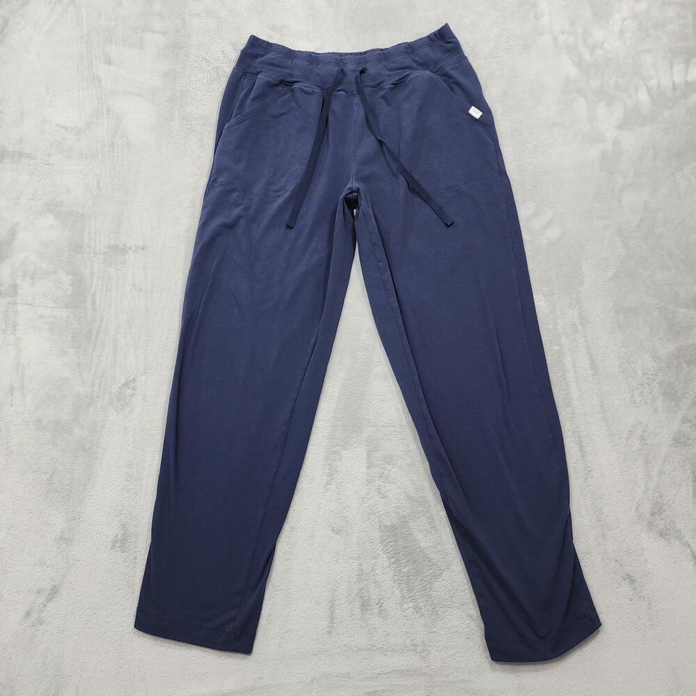 Athletic Works Pants Womens M Blue Straight Leg Sweatpants Pockets Drawstring